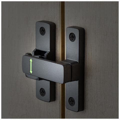 Chiavistello Per Porta Luminescente - Universale A 90°/180° Black - Foto 2