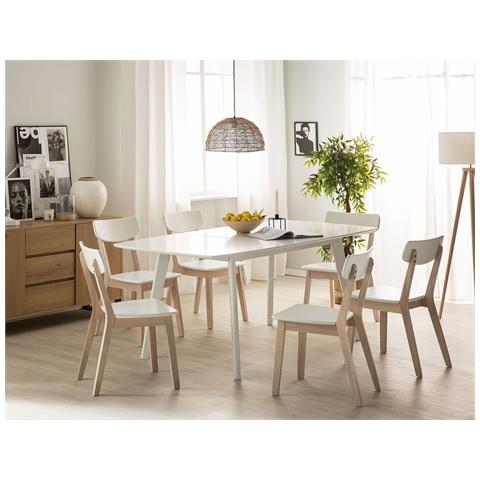 Tavolo Da Pranzo Estensibile Sanford Bianco 120/160 Cm 80 Cm - Foto 1