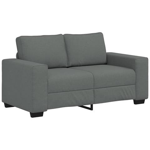 Divano a 2 Posti Grigio Scuro 120 cm in Tessuto - Foto 1