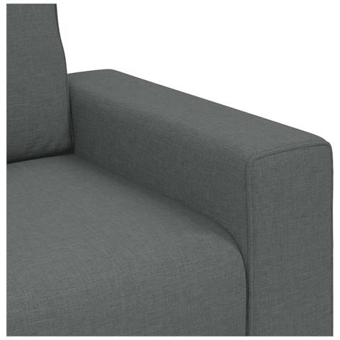 Divano a 2 Posti Grigio Scuro 120 cm in Tessuto - Foto 9