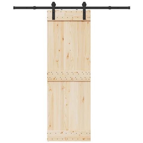 Kit Di Binari Per Porte Scorrevoli 183 Cm Acciaio Nero - Foto 1