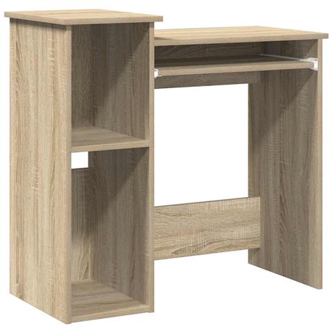 Scrivania E Ripiani Rovere Sonoma 84x40x78 Cm Legno Multistrato - Foto 2