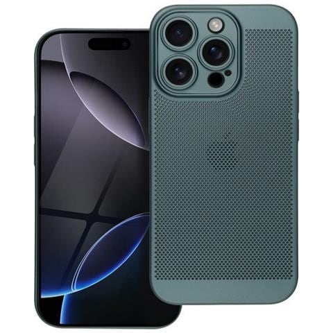 Custodia Back Cover Shell Rigida Antiscivolo Traforata Per Apple Iphone 16 Pro Green - Foto 1