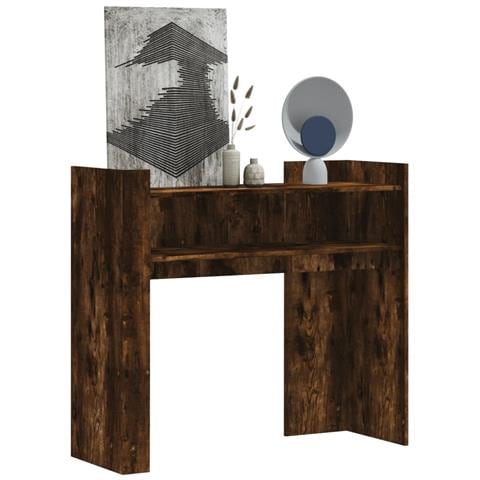 Tavolino Consolle Rovere Fumo 100x35x90 Cm In Legno Multistrato - Foto 8