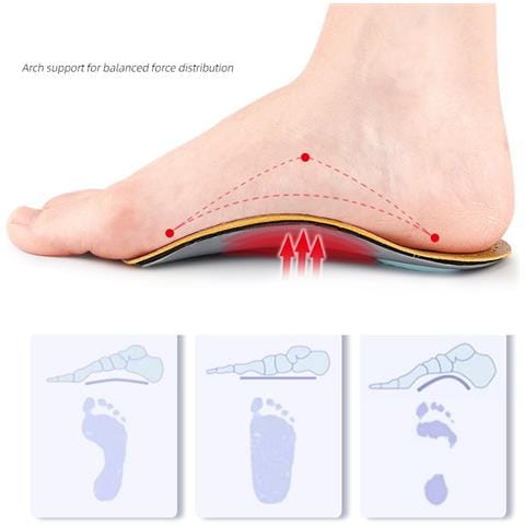 Solette A Mezzo Piede Con Supporto Dell'arco Plantare Per Piedi Piatti M - Foto 2