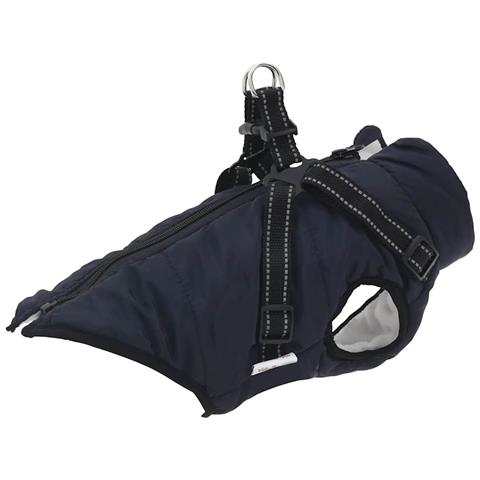Cappotto Cani Imbracatura Impermeabile Riflettente Blu Navy L28 - Foto 1