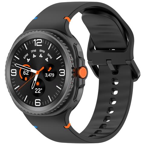 Cinturino In Silicone Per Samsung Galaxy Watch 8 Black - Foto 4