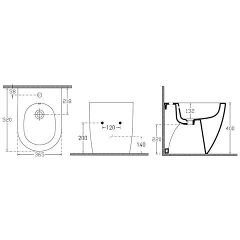 Sanitari Filomuro Opaco Infinity: Vaso, Bidet, Copriwater Soft-close - Grigio Pietra Opaco - Foto 2