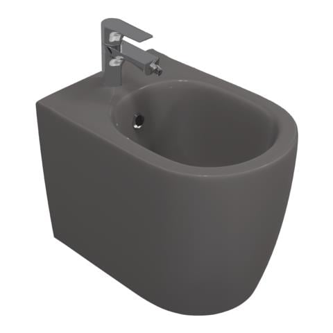 Sanitari Filomuro Opaco Infinity: Vaso, Bidet, Copriwater Soft-close - Grigio Pietra Opaco - Foto 4