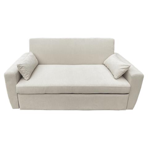 Divano Letto In Velluto A Coste Beige A 2 Posti Matt - Foto 1