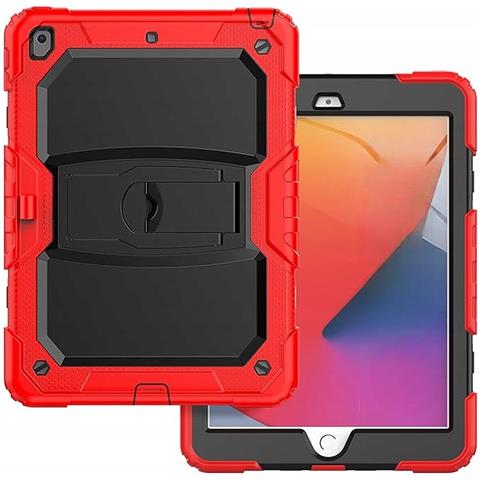 Custodia Per Ipad 9/8/7 10.2"" Con Supporto E Alloggiamento Per Stilo Rosso - Foto 1
