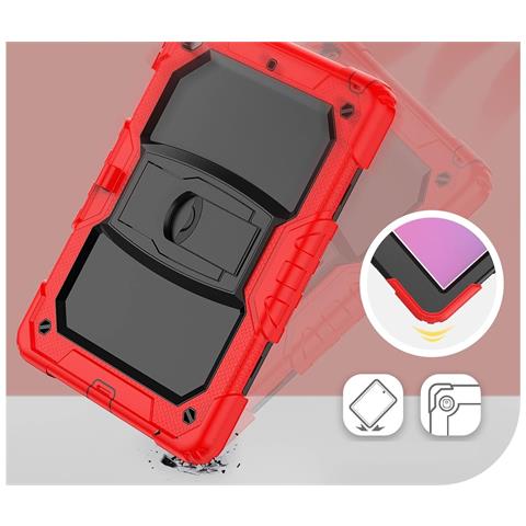 Custodia Per Ipad 9/8/7 10.2"" Con Supporto E Alloggiamento Per Stilo Rosso - Foto 4