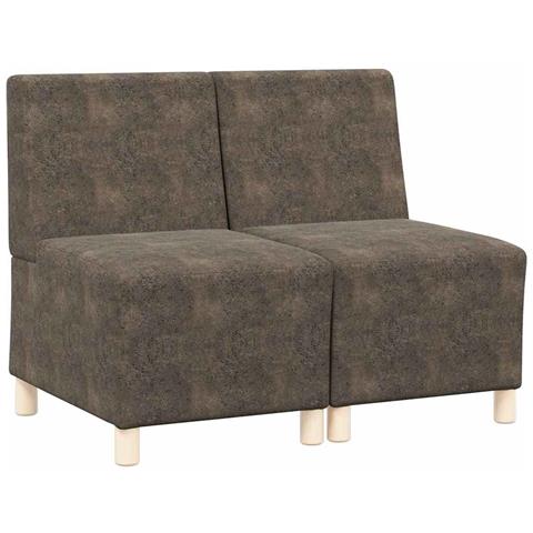 Poltrona Sofa 2 pcs Grigio scuro 55 x 74 x 82 cm - Foto 1