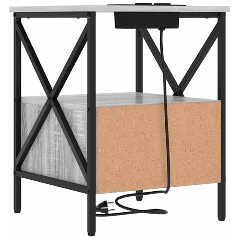 Armadio da Notte 2 pcs Grigio sonoma 41.5 x 40.5 x 55 cm - Foto 9