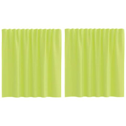Tende in Voile con Tasche per Aste 2 pz Verde Mela - Foto 1