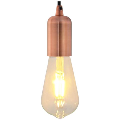 Portalampade 2 pz Rosso Bronzo E27 - Foto 2
