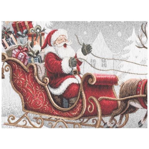 Tovaglia Centrino Runner Tavolo Fantasie Natalizie Centrotavola Cinigliato Made Italy 40x130 Carrozza - Foto 2