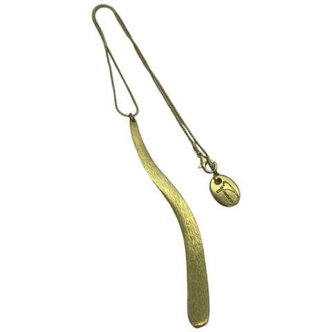 Collana Wave In Ottone Placcato Oro Con Catena Da 40 Cm - Foto 2