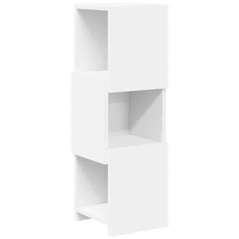 Mobile angolare Bianco 25,5x25x80cm Legno multistrato - Foto 1