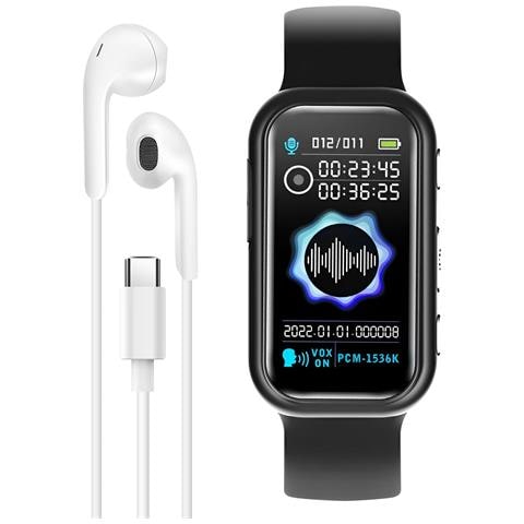 Braccialetto Registratore Vocale Da 8 Gb, Dittafono Hd Con Riduzione Del Rumore - Foto 5