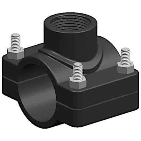 Collare Di Derivazione In Pp 63 Mm X 1 1/4   Raccordo Rapido E Sicuro Per Tubi - Foto 1