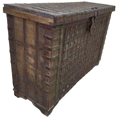 Baule In Legno Fatta A Mano 136x46x96h Cm - Foto 1