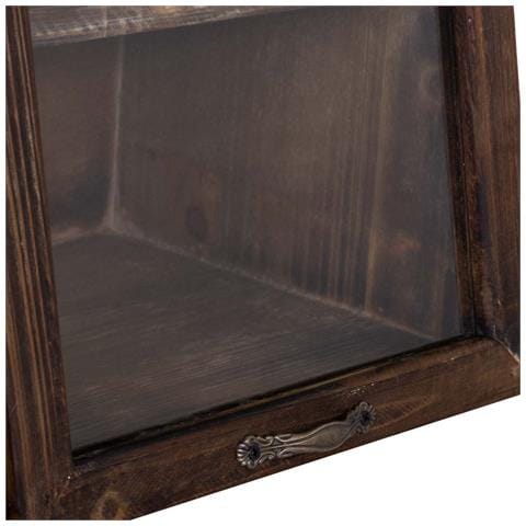 Vetrina In Legno Con 2 Ante In Vetro E 1 Ripiano 60x25x35h Cm - Foto 7