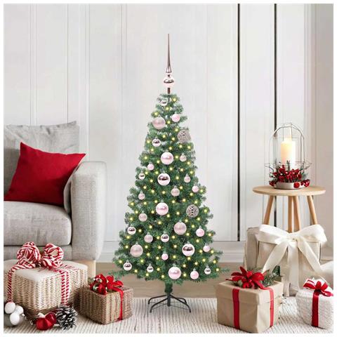 Albero di Natale con 150 LED con supporto Verde 120 cm PVC - Foto 2