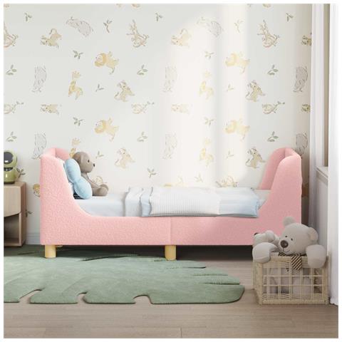 Struttura letto per bambini con testata Rosa 70 x 140 cm - Foto 2