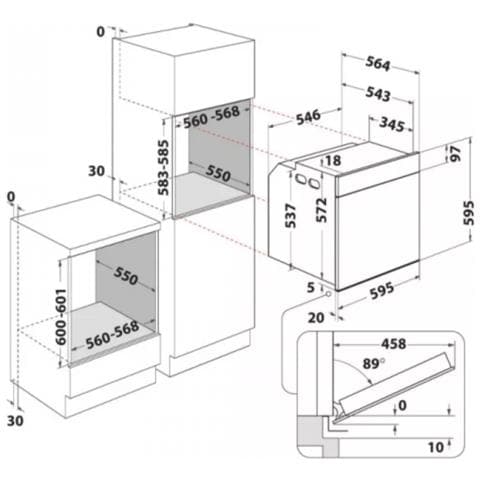 Forno da Incasso 66 L Multifunzione Ventilato Inox FA3 330 H IX A - Foto 1