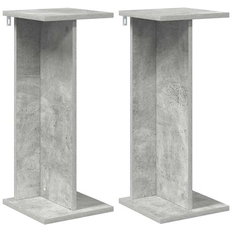 Supporto per piante 2 pcs Grigio Cemento 25 x 25,5 x 60,5 cm - Foto 1