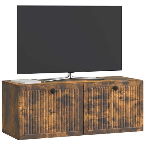 Mobile Porta TV da Muro Rovere Fumo 78,5 x 31 x 30 cm - Foto 2