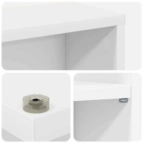 Mobile per CD 2 pz Bianco 65 x 23,5 x 97,5 cm - Foto 9