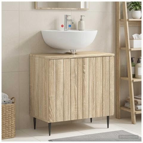 Armadio per Lavabo da Bagno ZWOLLE Rovere Sonoma - Foto 2
