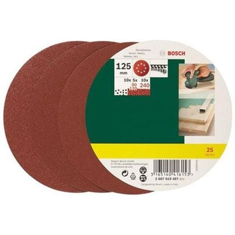 25 Fogli Abrasivi Levigatrice Rotorbitale 125mm - Foto 2