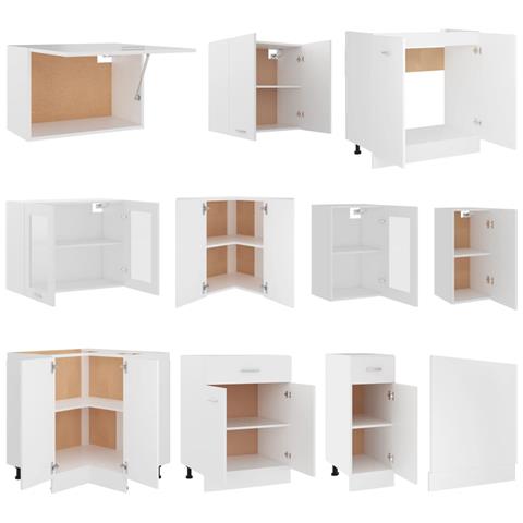 Set Armadi da Cucina 11 pz Bianco in Truciolato - Foto 2