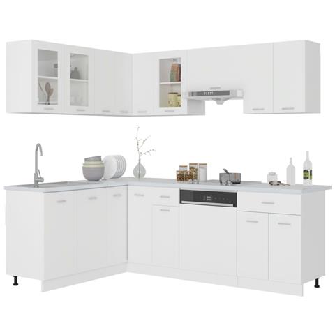 Set Armadi da Cucina 11 pz Bianco in Truciolato - Foto 1
