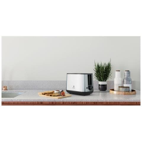 Crea 3 Tostapane E3T1-3ST a 2 Fette Potenza 800 W Colore Acciaio Inossidabile / Nero - Foto 4