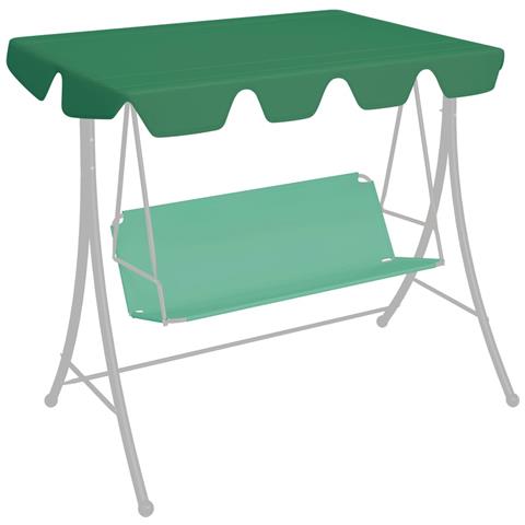 Baldacchino per Dondolo Giardino Verde 150/130x105/70 cm - Foto 6