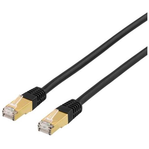 Cavo Patch S / Ftp Cat7 Con Rj45, 0,3 M, 600 Mhz, Lszh, Nero - Foto 1