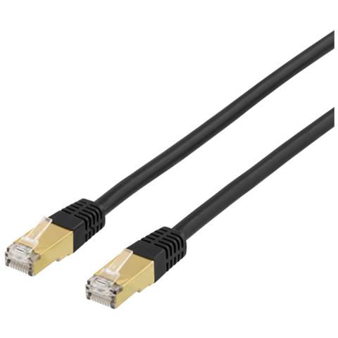 Cavo Patch S / Ftp Cat7 Con Rj45, 0,3 M, 600 Mhz, Lszh, Nero - Foto 2