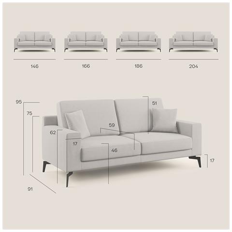 Prestige Divano Moderno In Microfibra T11 Panna - Foto 14