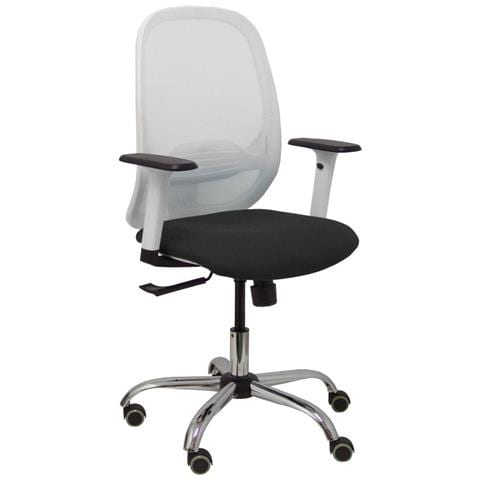 Sedia Da Ufficio Cilanco Con Braccioli Nero Bianco - Foto 1