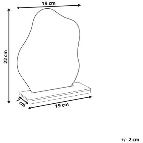 Specchio Da Tavolo Legno Chiaro 22 X 19 Cm Lozere - Foto 2