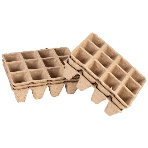 Piccoli Letti Di Torba (3x4 Fori) 16 X 12 X 4,5 Cm, 5 Pezzi - Foto 1