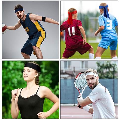 La Fascia Da Tennis Per La Testa Mantiene Il Sudore Lontano Dal Viso Grey - Foto 2