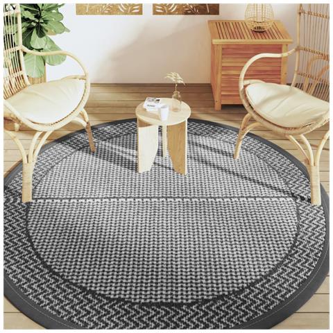 Tappeto Da Esterno Grigio 200 Cm In Pp - Foto 3