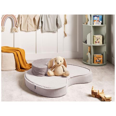 Pouf Nili Velluto Beige Chiaro 90/40 Cm 75/25 Cm 10 Cm - Foto 1