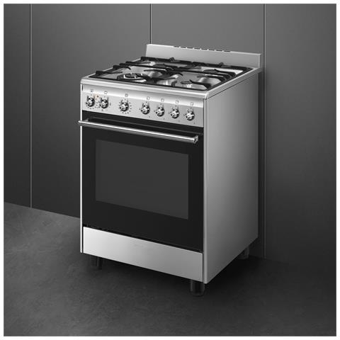 Cucina Elettrica CX60GMX 4 Fuochi a Gas Forno Elettrico Multifunzione Termoventilato Classe A 60cm Colore Acciaio Inox - Foto 2