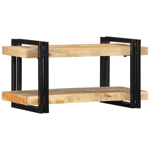 Mensola Da Parete 70x33x35 Cm In Legno Massello Di Mango Grezzo - Foto 1